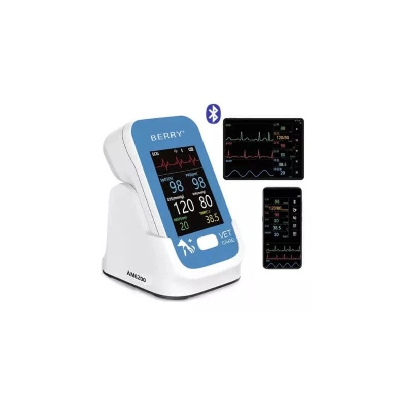 Monitor de signos vitales veterinario AM6200 con electrocardiograma