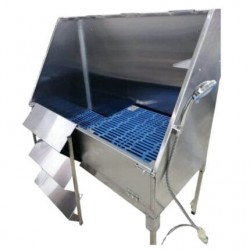 Bañera en acero inoxidable para mascotas